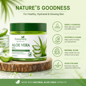 Eassyherb Aloe Vera Gel 100g | Natural Soothing & Moisturizing Face, Skin & Hair Gel - Image 2