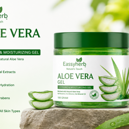 Eassyherb Aloe Vera Gel 100g | Natural Soothing & Moisturizing Face, Skin & Hair Gel - Image 3