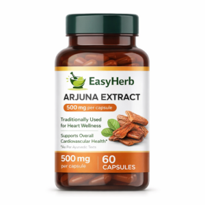 Eassyherb Premium Arjuna Extract Capsules | Natural Cardiovascular Wellness Support (60 Capsules) - Image 1