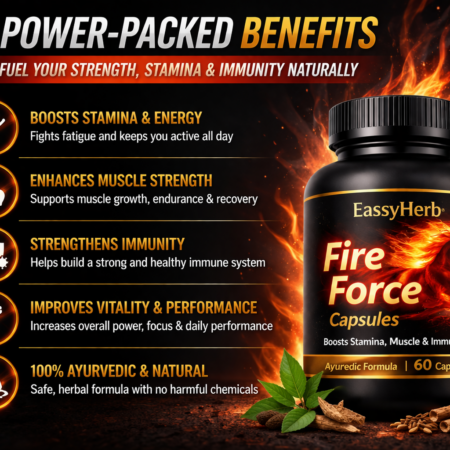 Eassyherb Fire Force Capsules for Men | Natural Strength, Stamina & Muscle Growth (60 Capsules) - Image 5