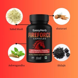 Eassyherb Fire Force Capsules for Men | Natural Strength, Stamina & Muscle Growth (60 Capsules) - Image 6