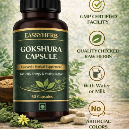 Eassyherb Gokshura Capsules | Pure Herbal Extract for Daily Energy & Vitality Support (60 Capsules) - Image 7