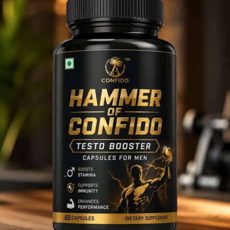 Hammer of Confido Testo Booster Capsules for Men | Energy & Strength Support (60 Capsules) - Image 1