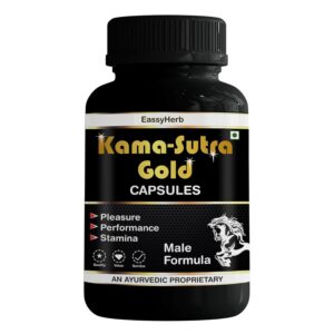 Eassyherb Kamasutra Gold Capsules for Men | Ayurvedic Performance & Stamina Formula (60 Capsules) - Image 1