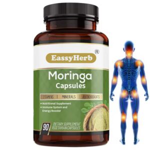 Eassyherb Moringa Extract Capsules | Natural Antioxidants & Immune System Booster (60 Veg Capsules) - Image 1