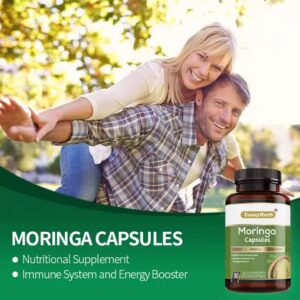 Eassyherb Moringa Extract Capsules | Natural Antioxidants & Immune System Booster (60 Veg Capsules) - Image 4