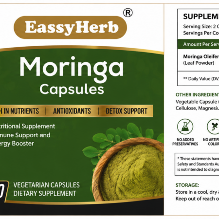 Eassyherb Moringa Extract Capsules | Natural Antioxidants & Immune System Booster (60 Veg Capsules) - Image 6