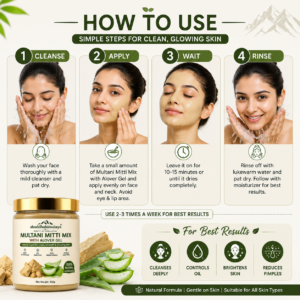 Shuddha Himalaya Multani Mitti Face Pack with Aloe Vera Gel (250g + 250g Pack of 2) - Image 5