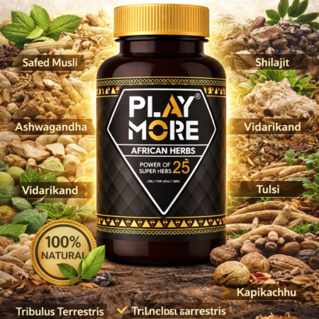 Play More African Super Herbs Formula for Men | 25 Natural & Potent Herbs Capsule - Image 2