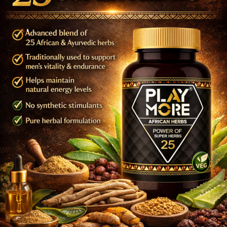 Play More African Super Herbs Formula for Men | 25 Natural & Potent Herbs Capsule - Image 6